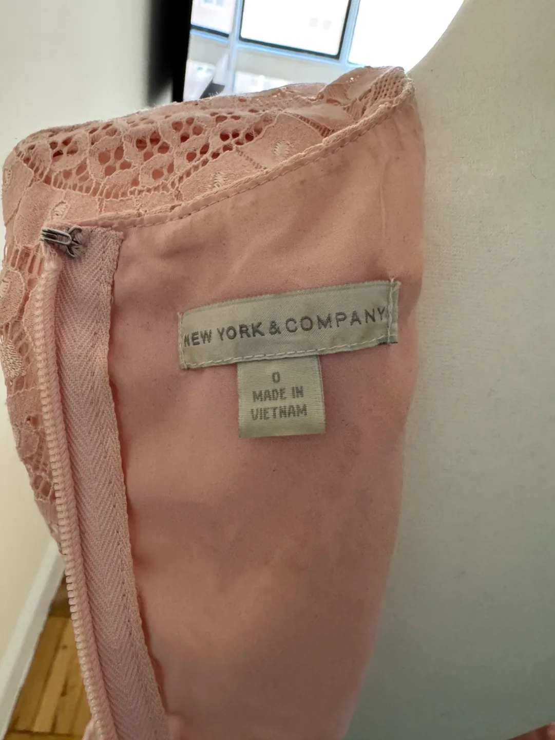 New York & Company Pink Lace Dress | Size 0 image indicator(7)