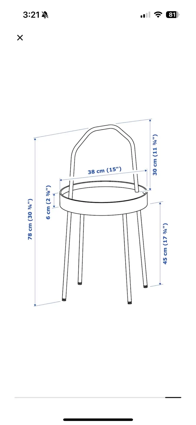 IKEA BURVIK Side Table - White image indicator(4)