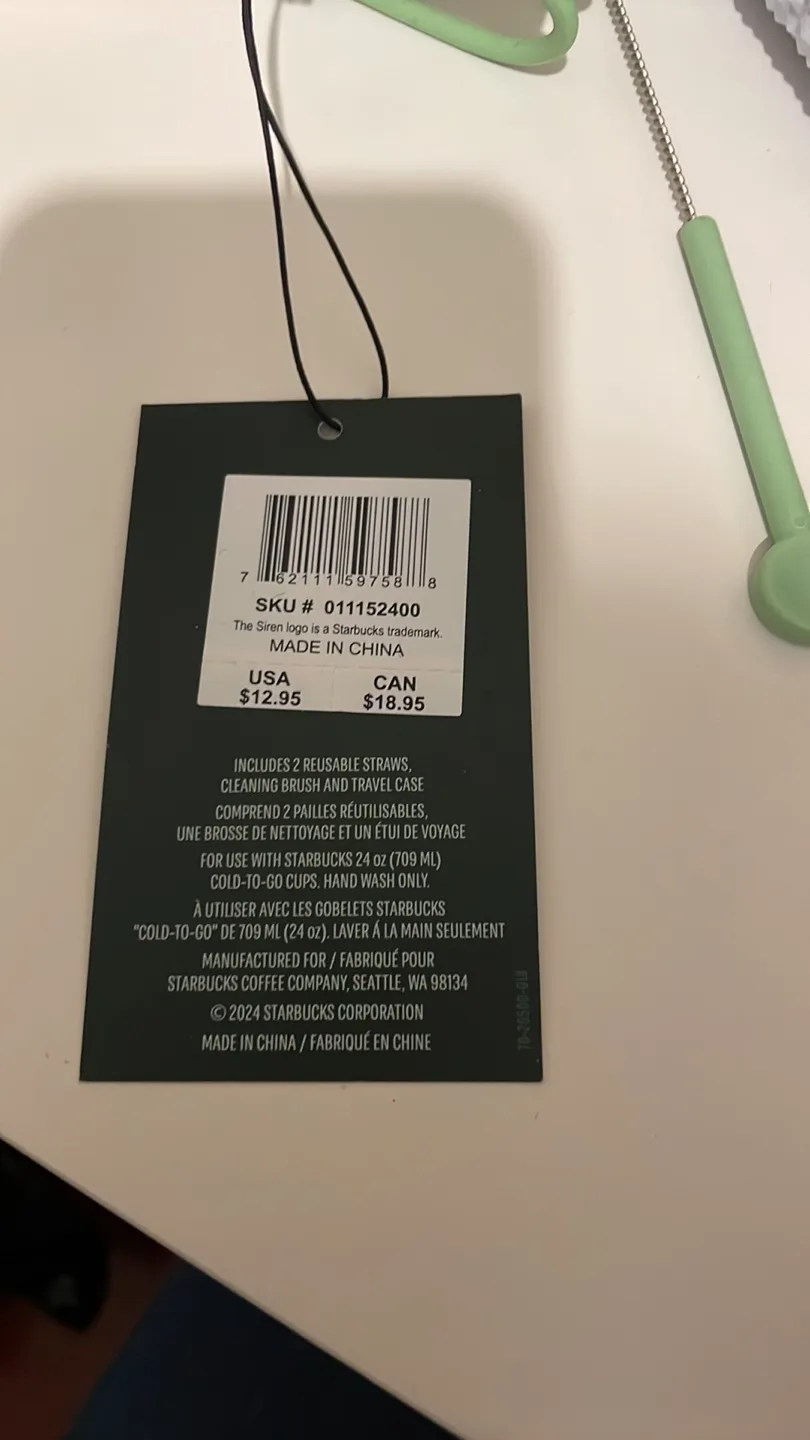 Starbucks Reusable Straw Set -  Black Cold Cup + Cleaning Kit image indicator(3)