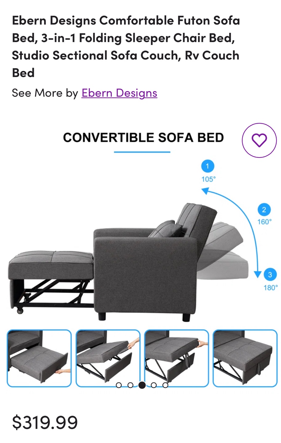 Convertible Chair Bed - photo 3