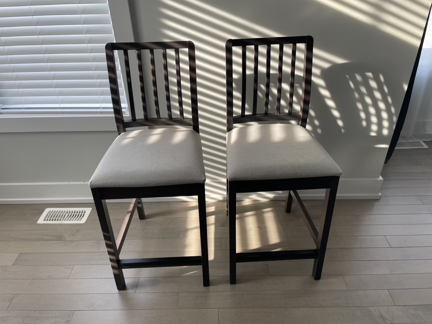 Pair of Dark Brown Kitchen Stools