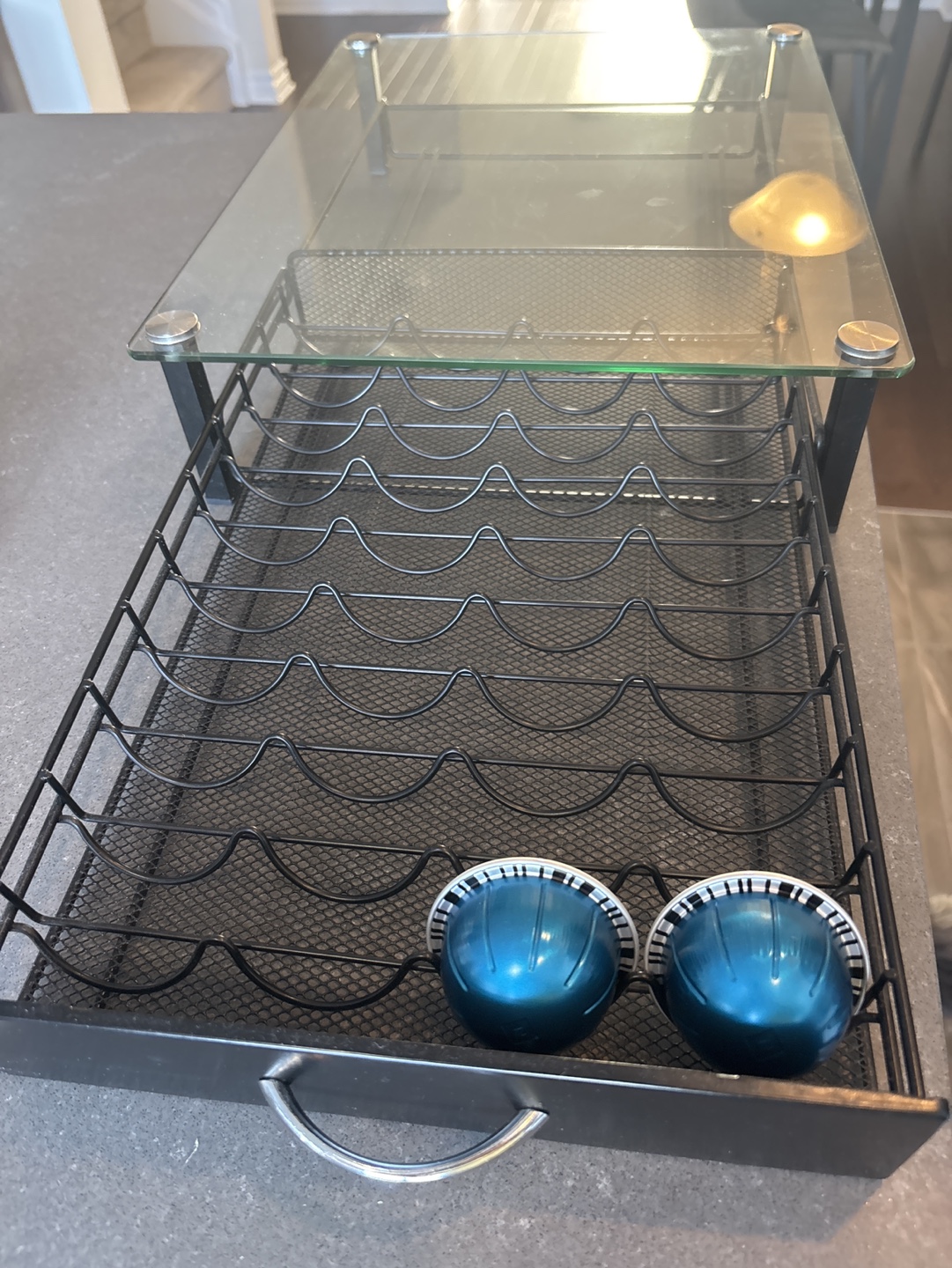 Nespresso Coffee Pod Holder with Glass Top - photo 2