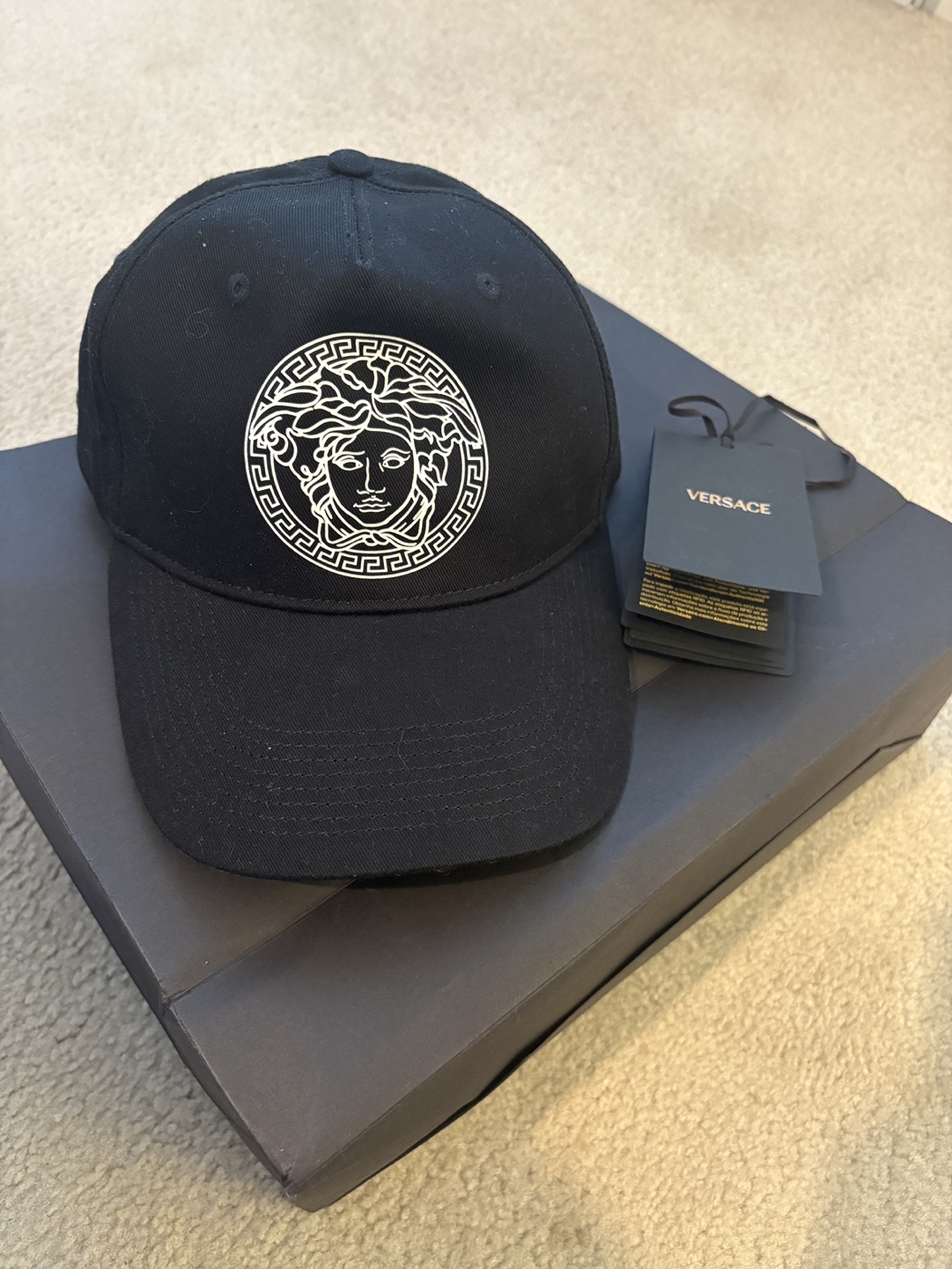 Versace Black Medusa Baseball Cap