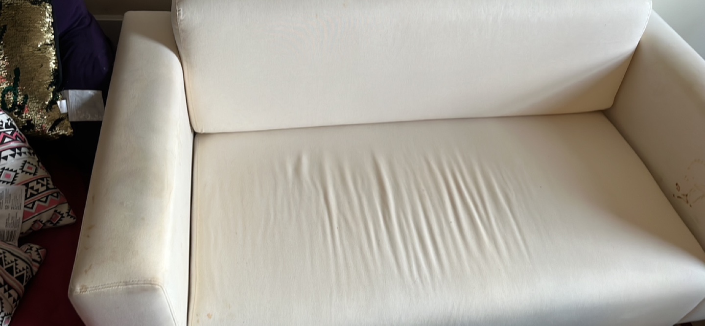 Off-white loveseat - photo 2