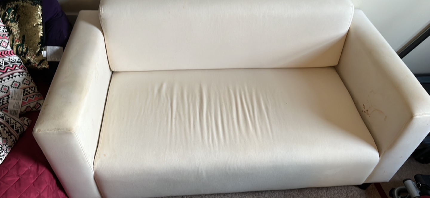 Off-white loveseat