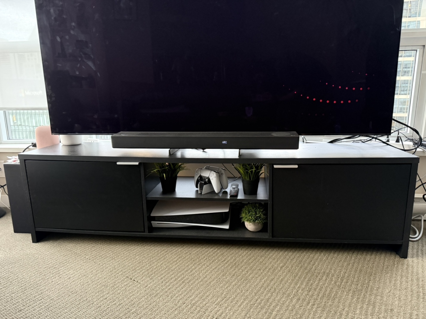 Black TV Stand Media Console