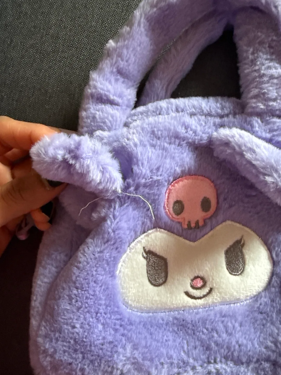 Kuromi Purple Plush Shoulder Bag 🧡 image indicator(7)