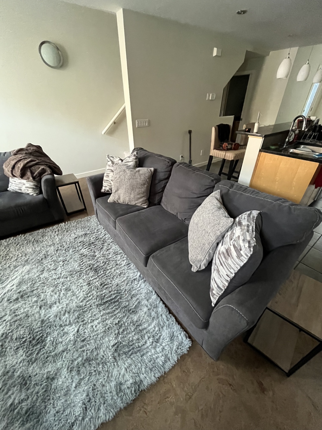 Dark Grey Sofa and Loveseat Set - photo 2