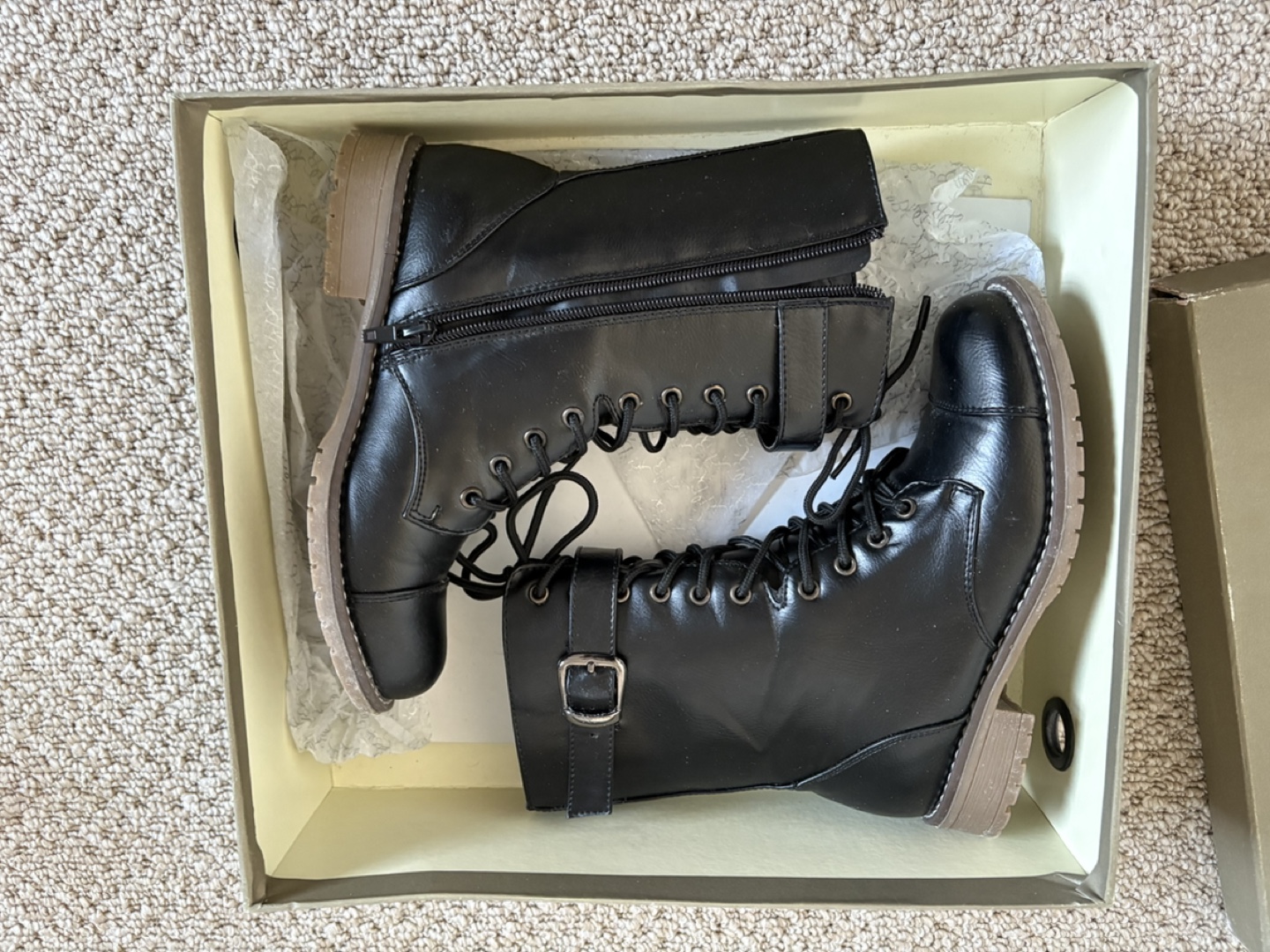 Costa Blanca Women's Black Lace-Up Boots - Size 35 - photo 3