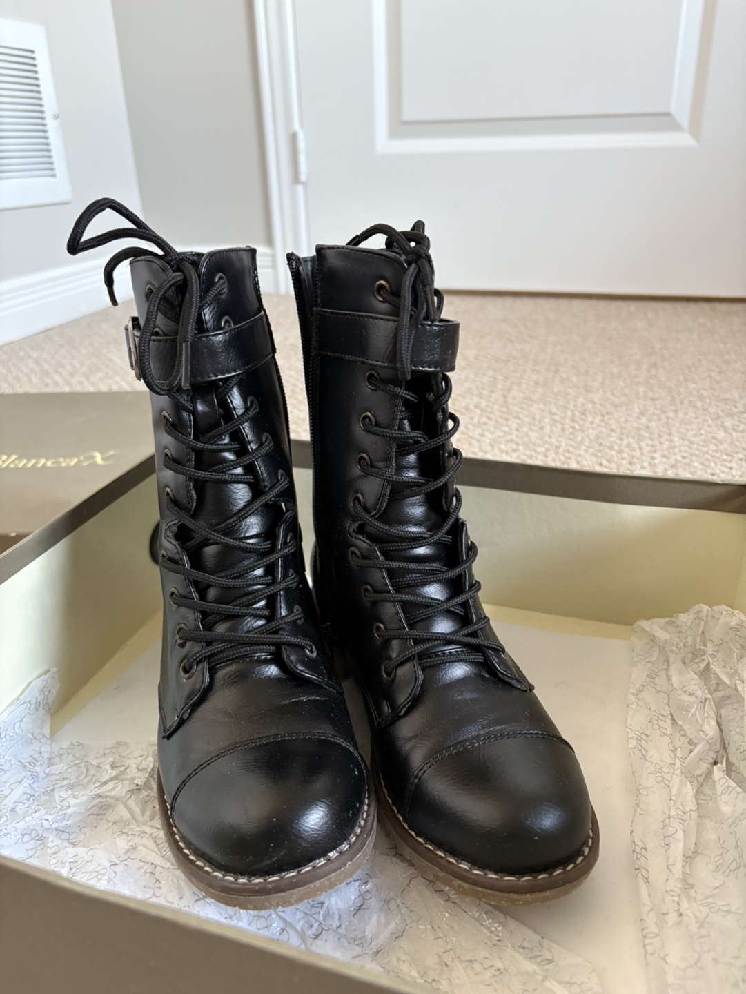 Costa Blanca Women's Black Lace-Up Boots - Size 35