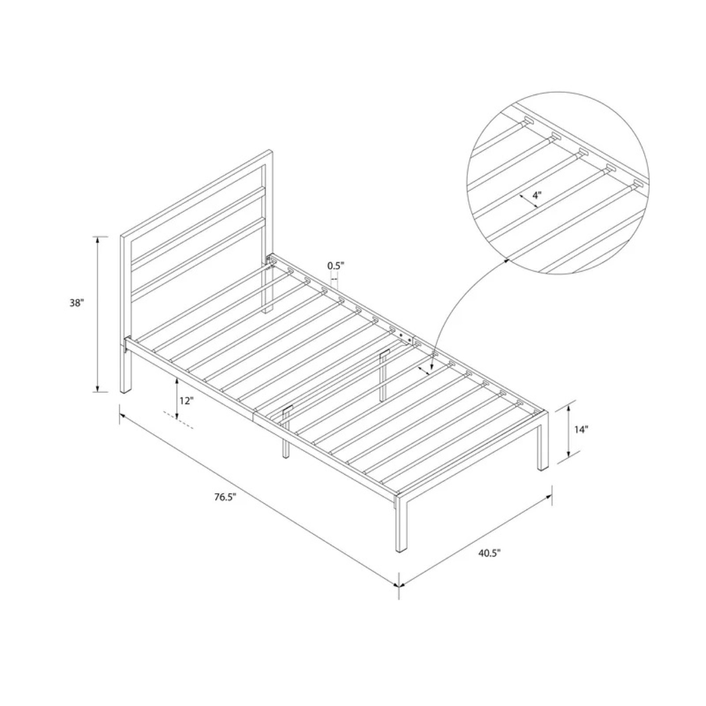 Bedframe can come with mattress if needed - photo 3