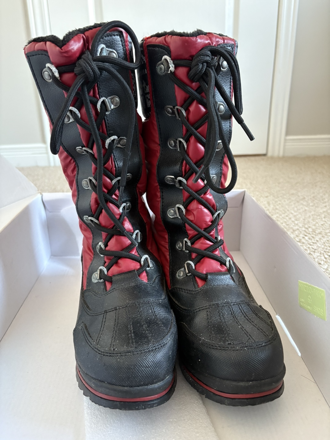 Cougar Canada Waterproof Winter Boots - Red & Black - photo 3