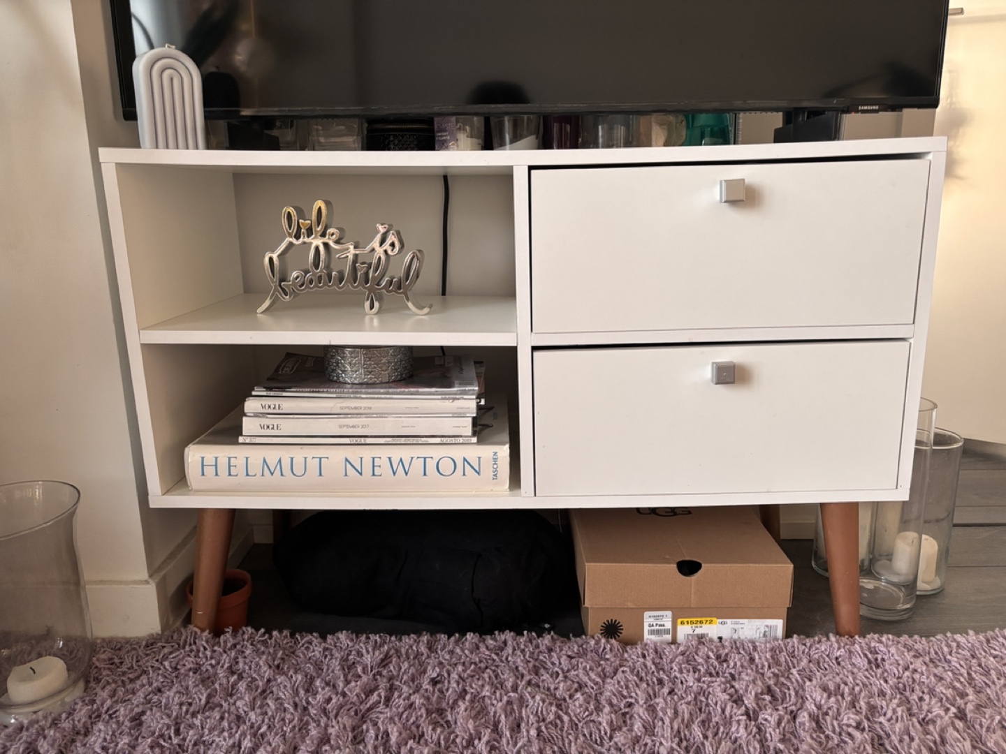 Wade Logan Chaniel TV Stand - White