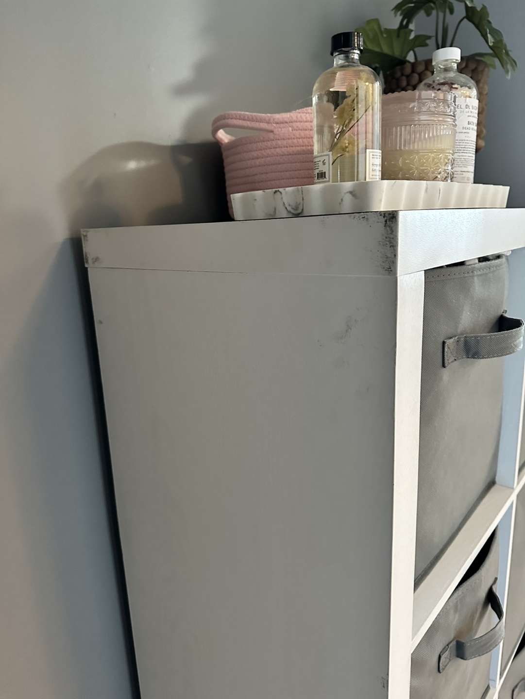 6 Cube Organizer with Grey Fabric Drawers - photo 4
