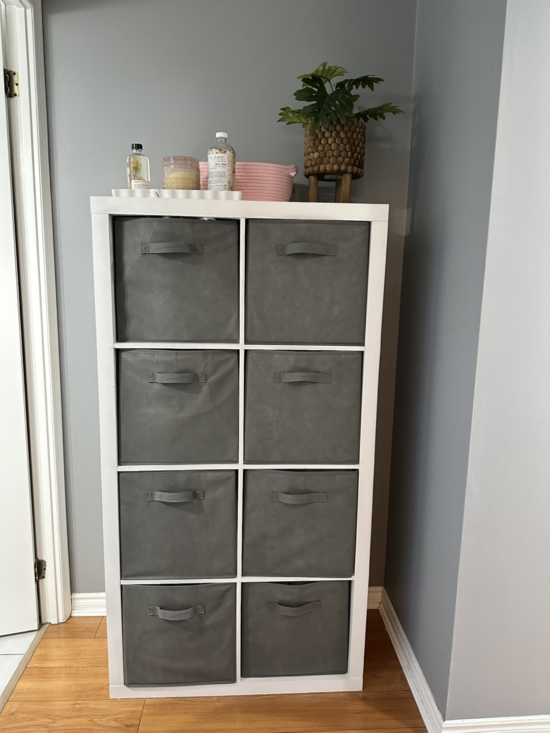 6 Cube Organizer with Grey Fabric Drawers - photo 3