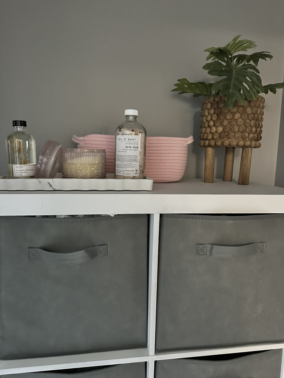 6 Cube Organizer with Grey Fabric Drawers - photo 2