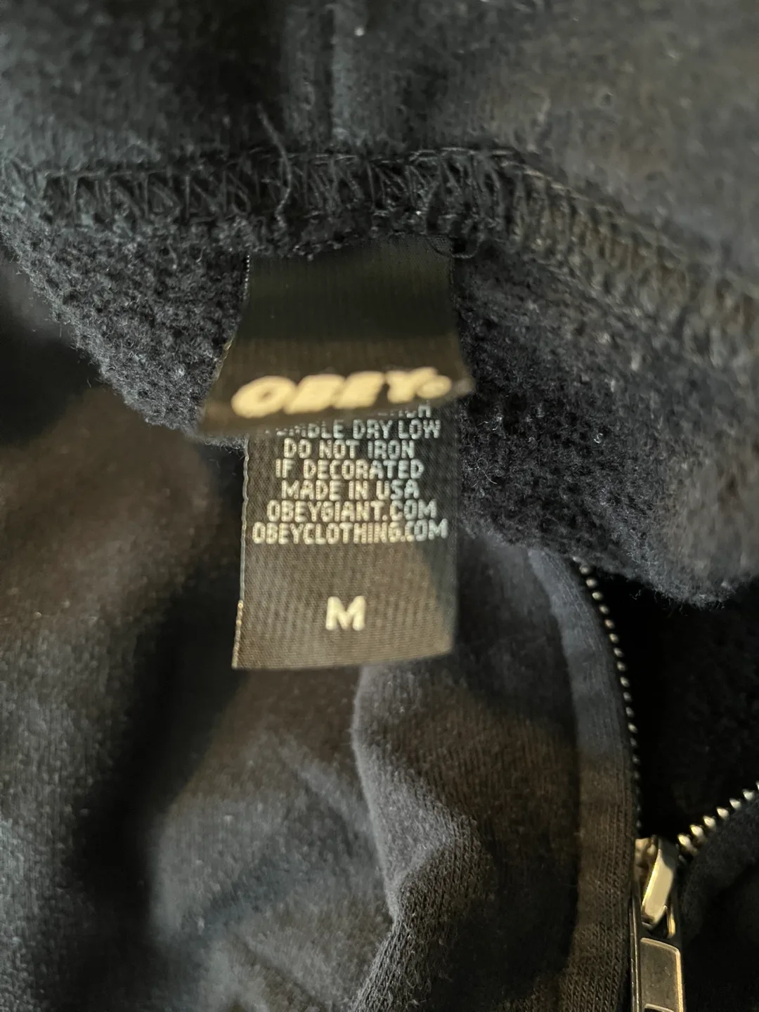 Obey Zip-Up Hoodie - Size Medium image indicator(4)
