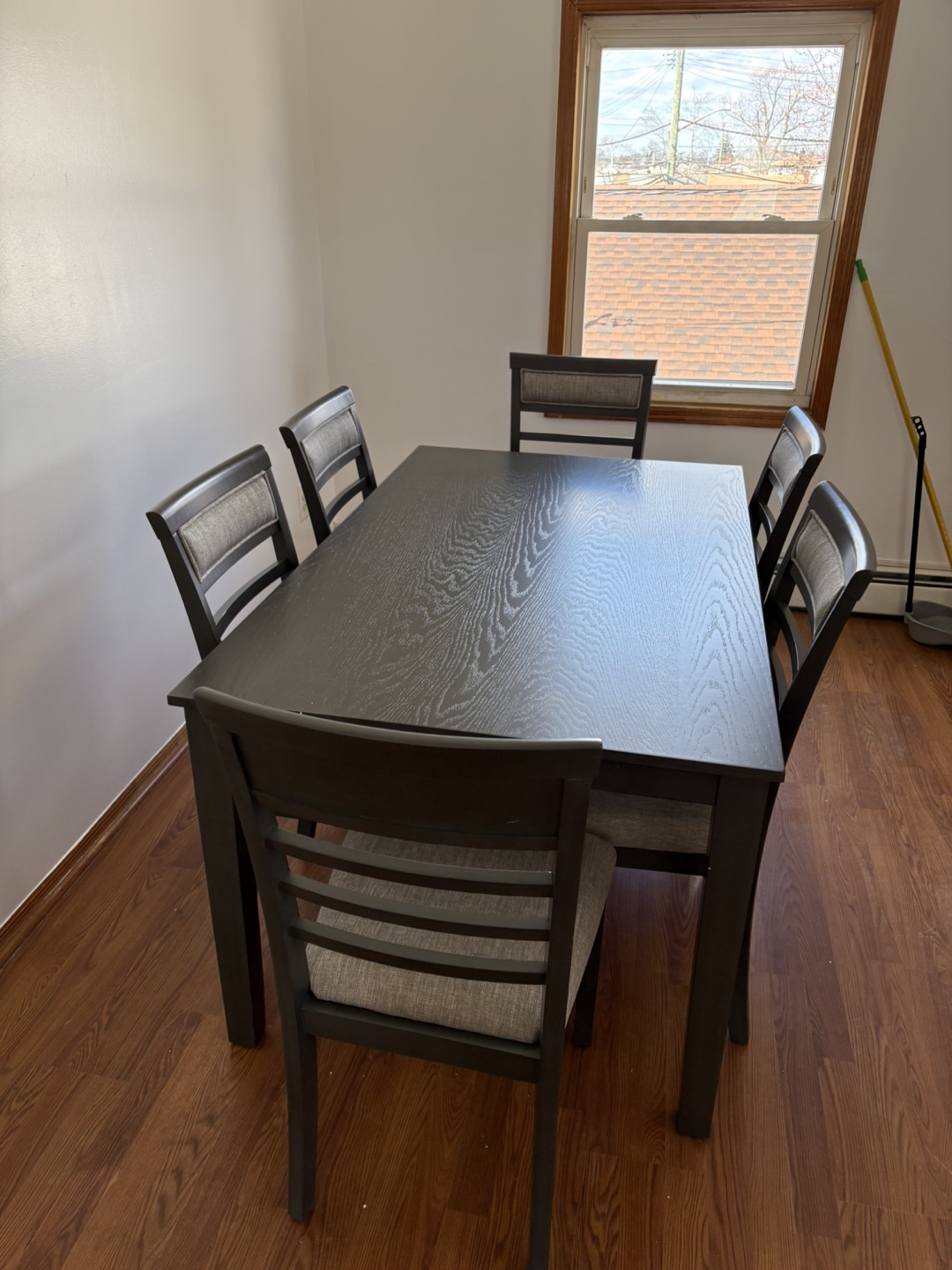 Dark Gray 6-Piece Dining Set