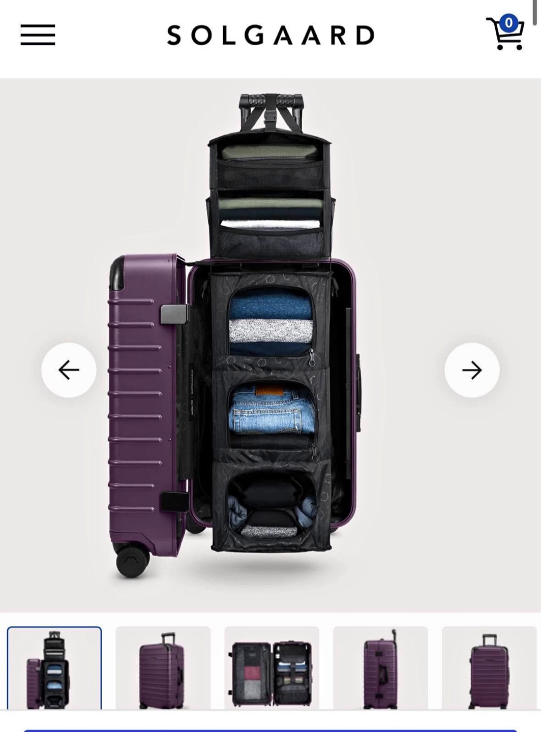 Solgaard Check in Suitcase - 24" Purple - photo 2