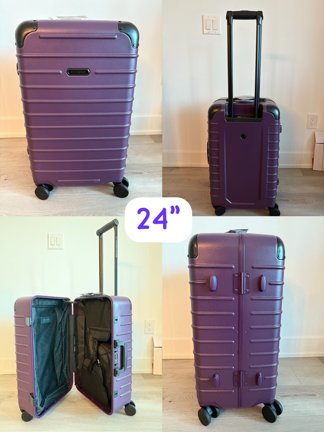 Solgaard Check in Suitcase - 24" Purple
