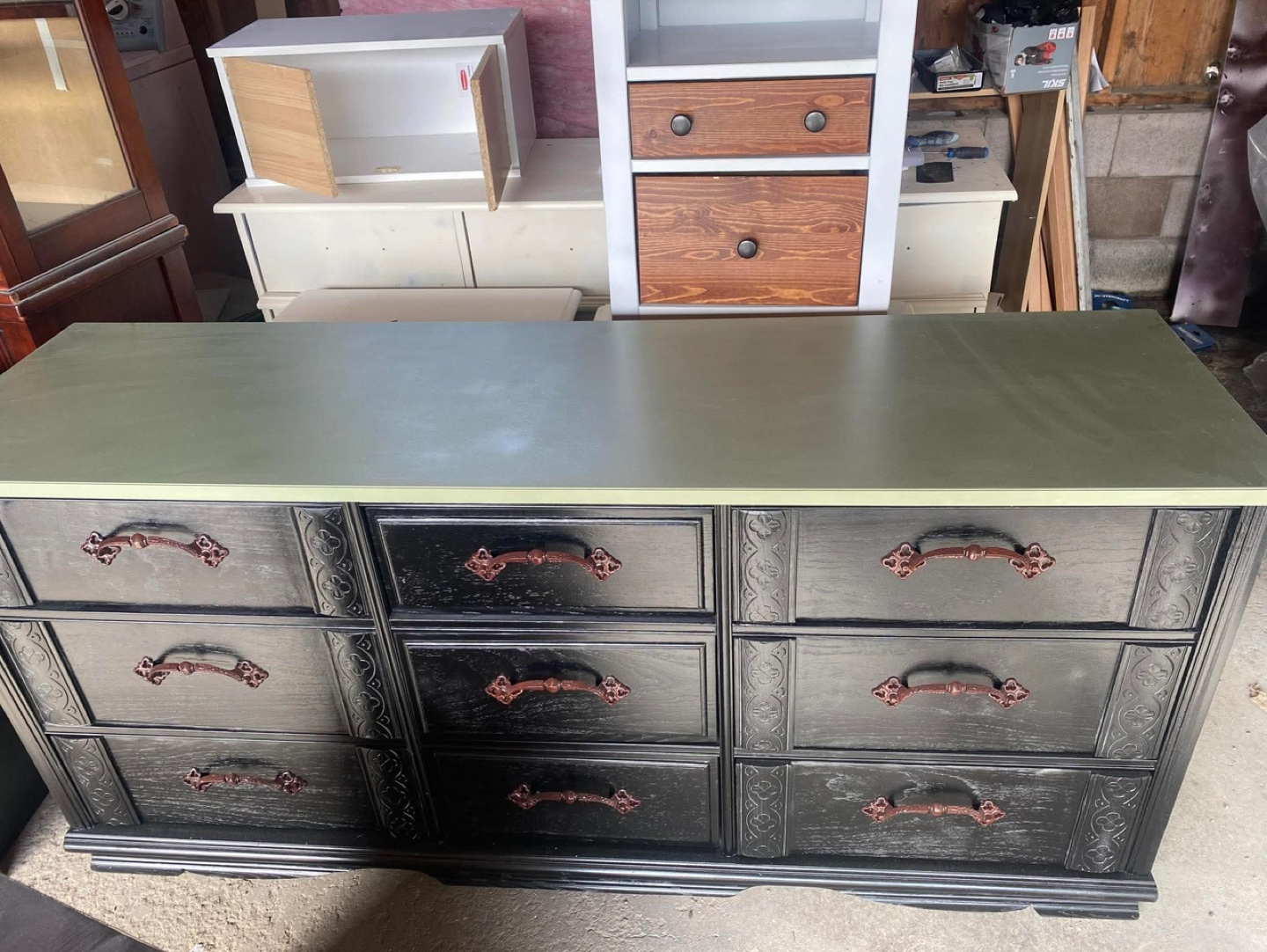 Vintage dresser with mirror