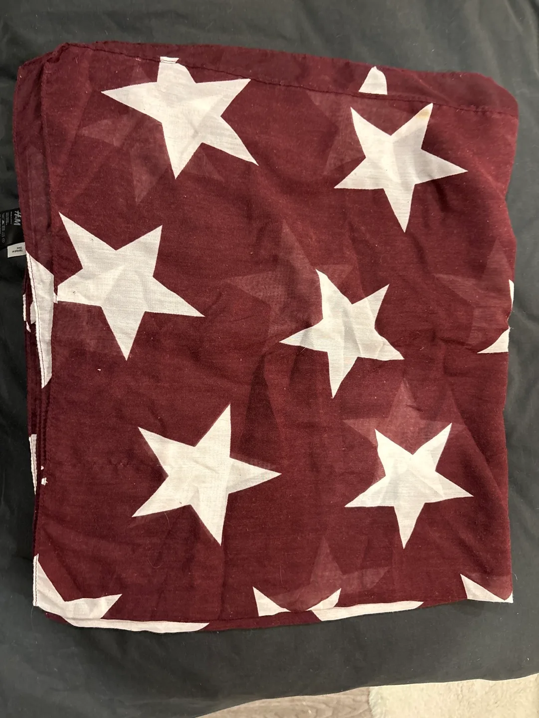 Burgundy Star Print Scarf thumbnail