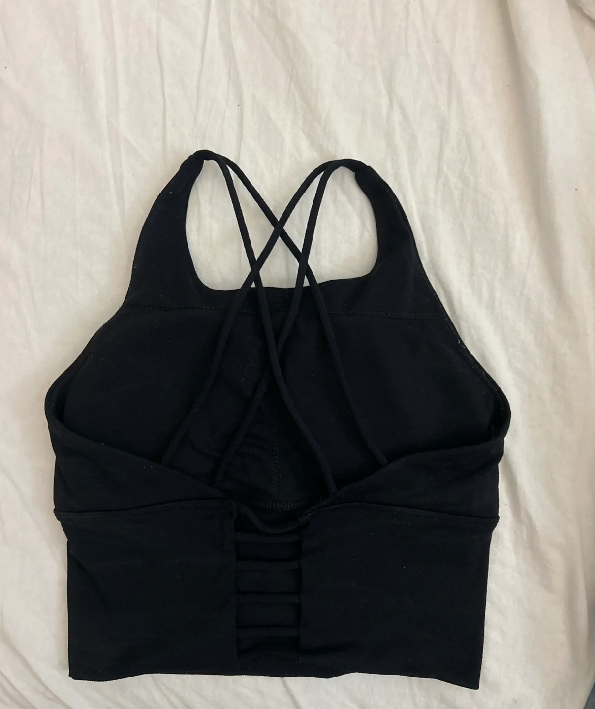 Black Criss-Cross Back Sports Bra image indicator(2)