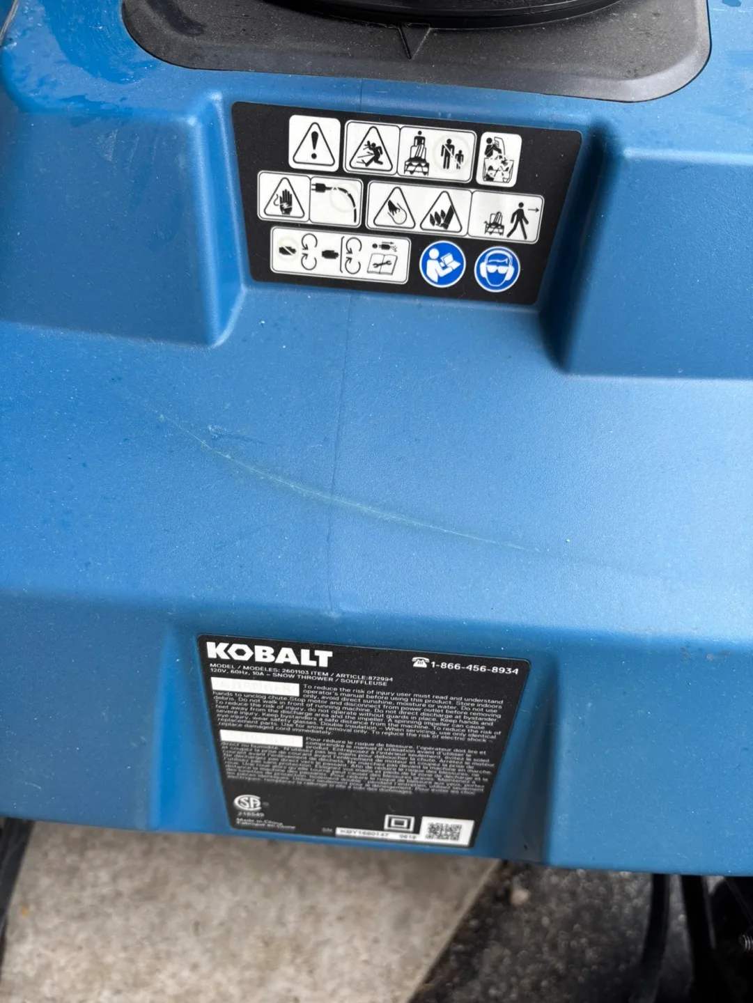 Kobalt 16-inch 1800-Watt NEW Electric Snow Thrower image indicator(3)