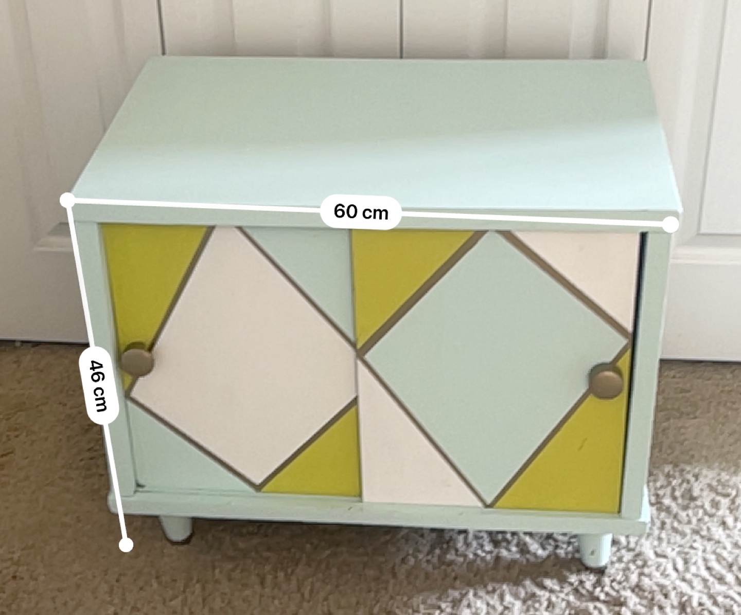 Mid-Century Modern Painted Cabinet