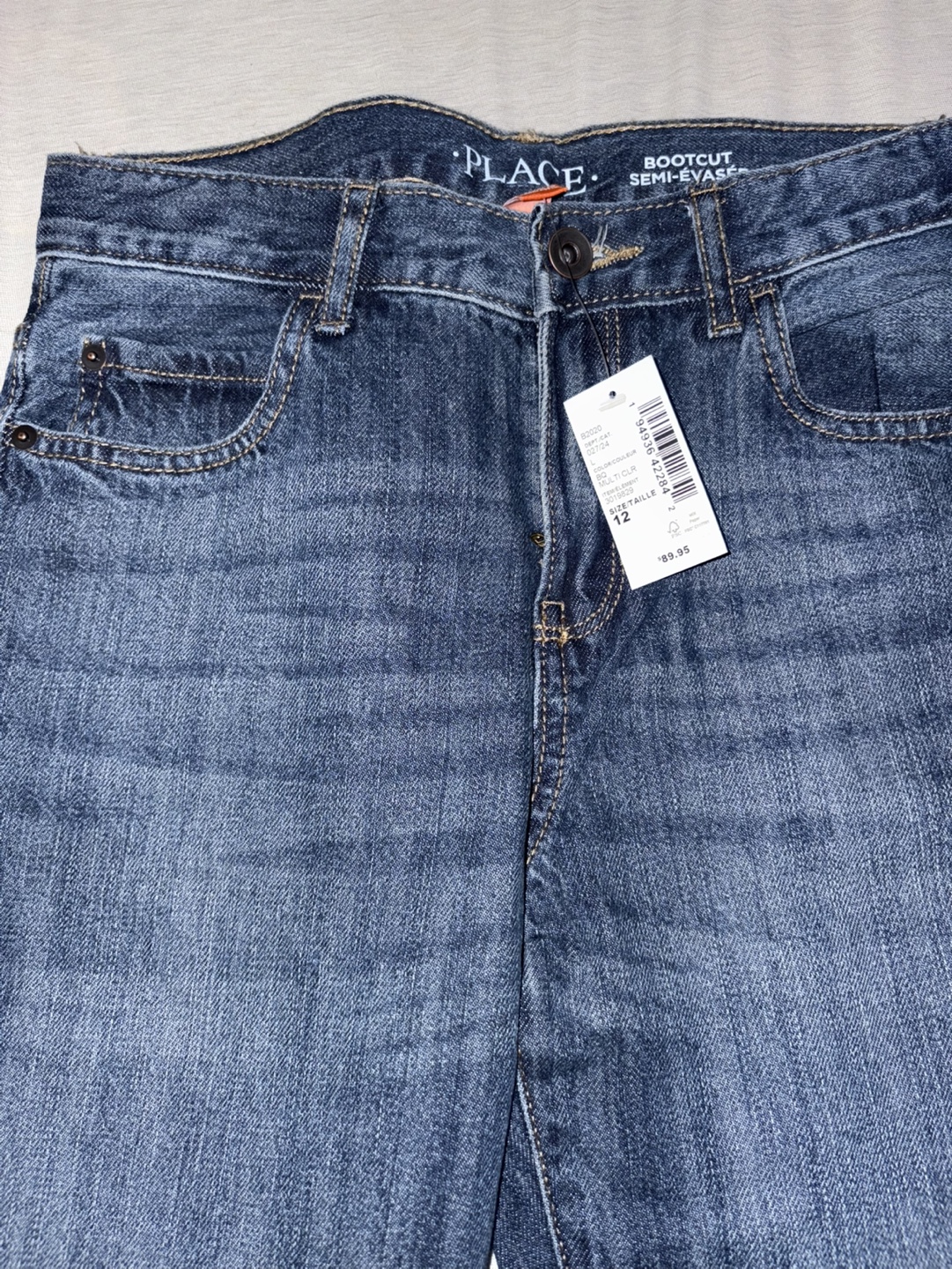 Children’s Place Boys' Size 12 Bootcut Jeans - 3 pairs - photo 5