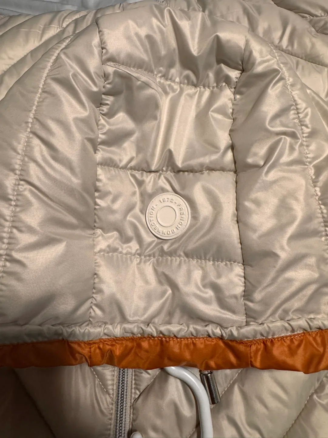 French Connection Beige Hooded Puffer JacketSize XS/SM image indicator(4)