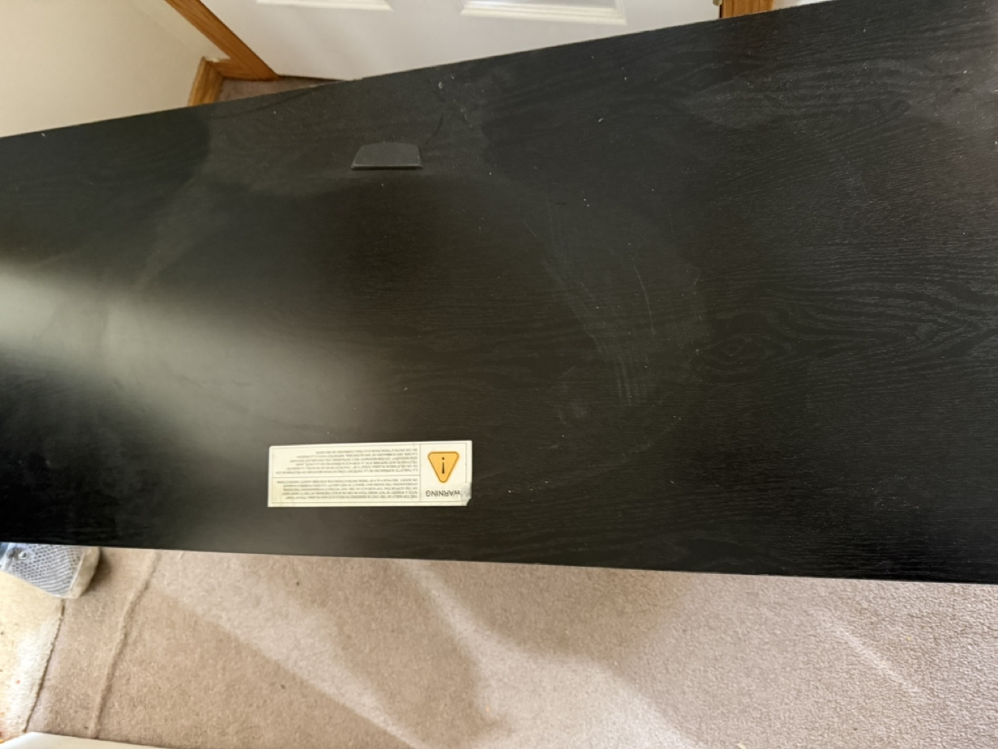 Black TV Stand with Shelves - photo 4
