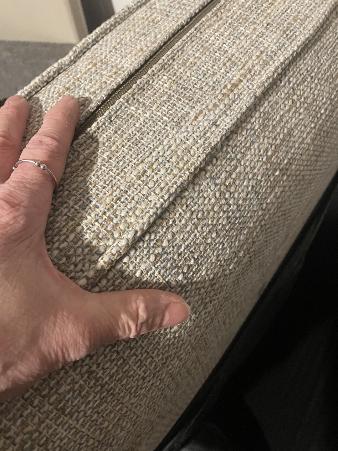Beige Button Tufted Sofa - photo 3