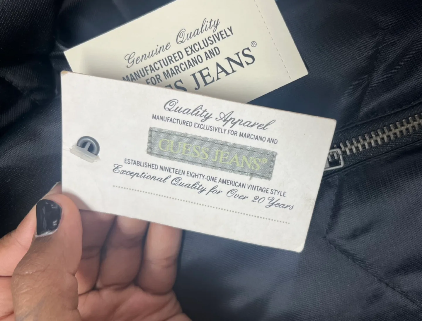 Y2K Vintage Guess Jeans Black Quilted Puffer Jacket image indicator(4)