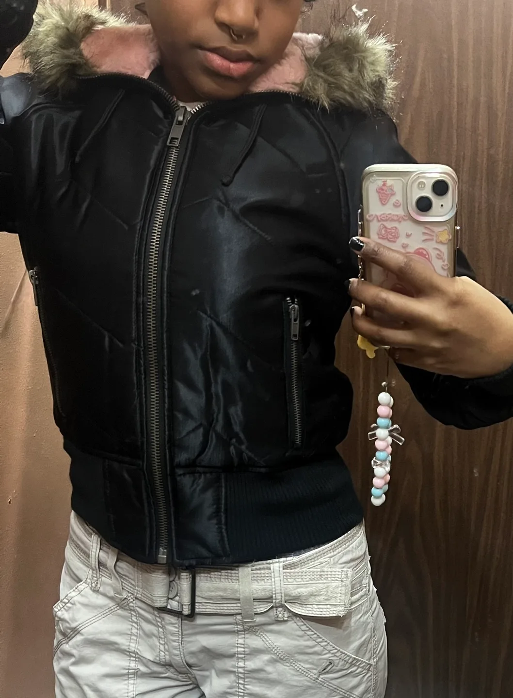 Y2K Vintage Guess Jeans Black Quilted Puffer Jacket image indicator(7)