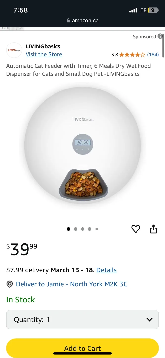 LIVINGbasics 6-Meal Automatic Pet Feeder F6 image indicator(7)