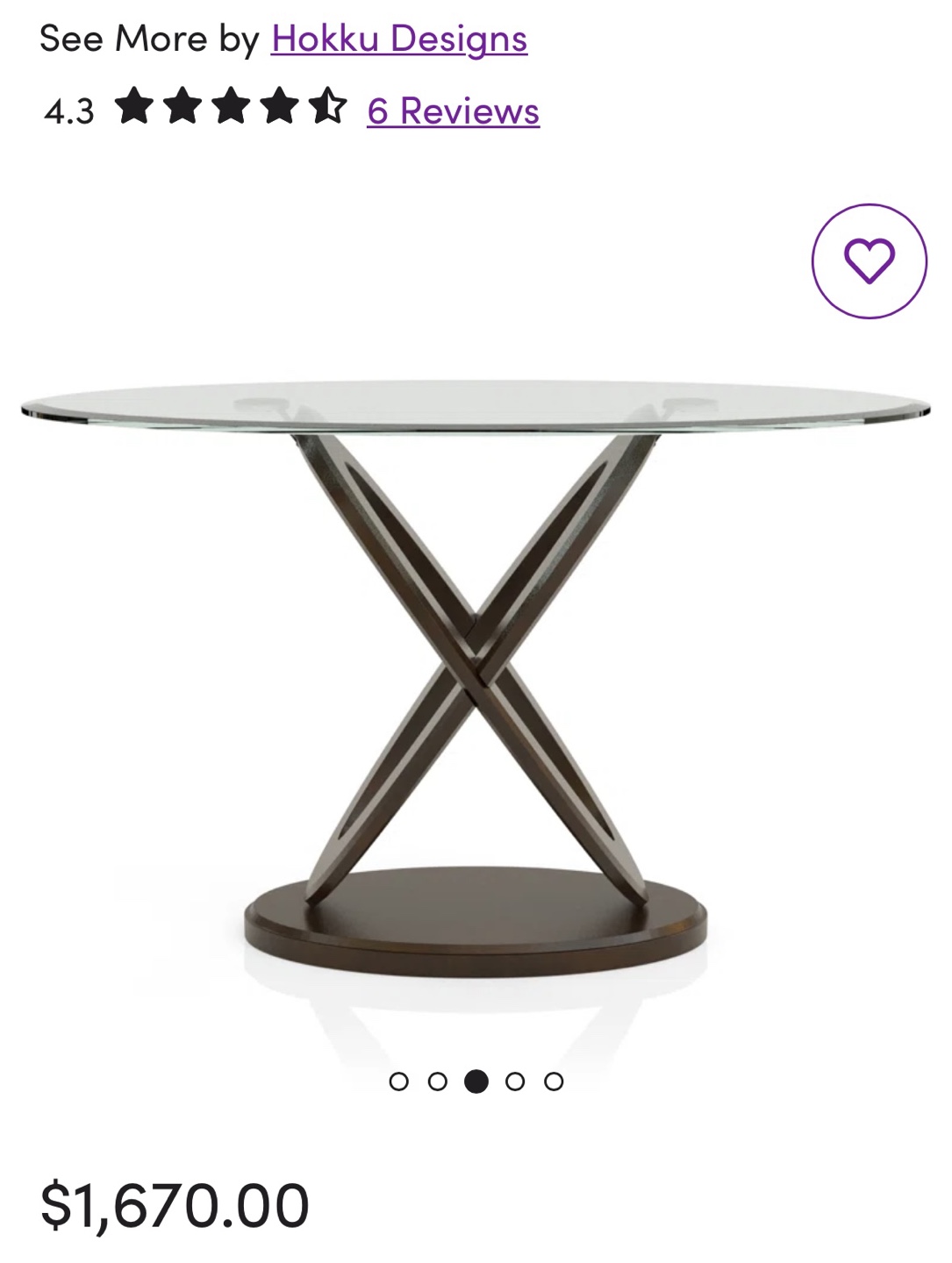 Glass top TV stand with unique base - photo 2