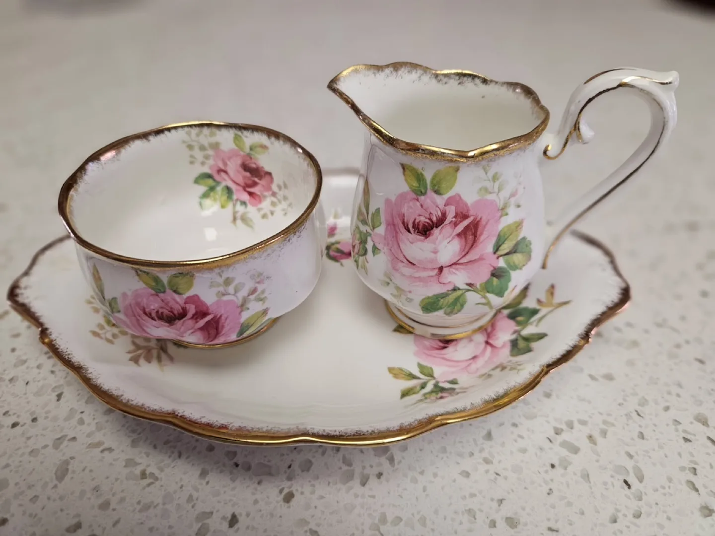Vintage Royal Albert cream and sugar set thumbnail