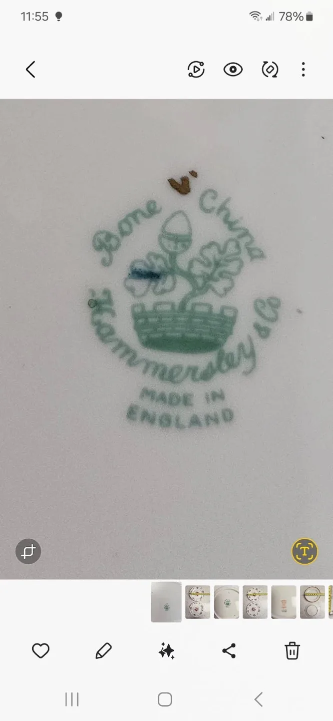 Set of eight vintage Bone China plates image indicator(4)