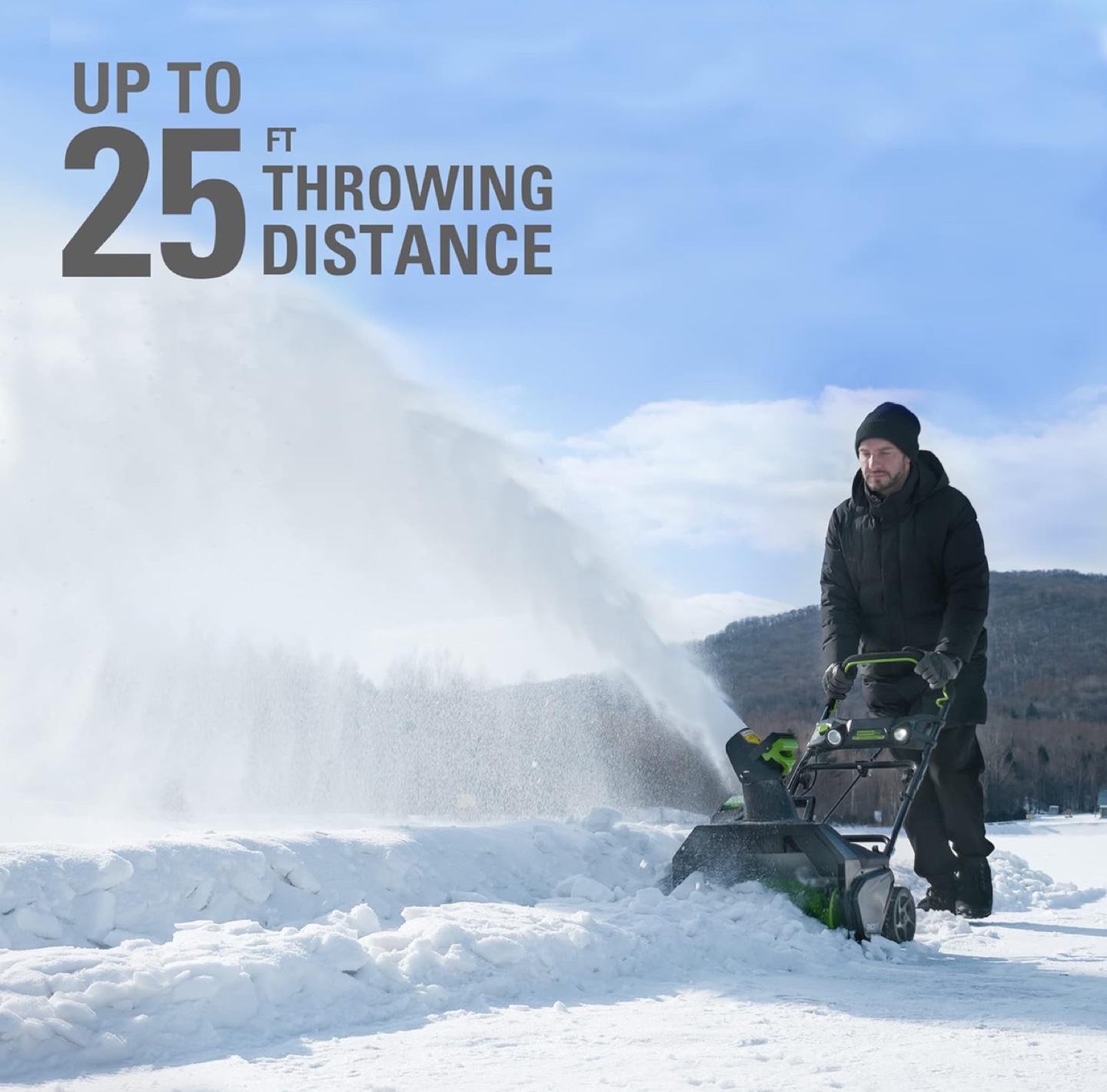 Greenworks 20-Inch 40V 80V Cordless Snow Thrower - photo 2