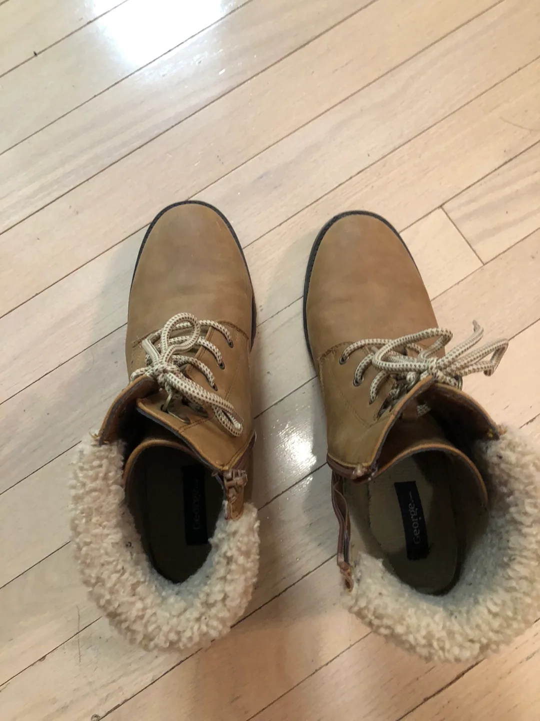 Brown Faux Leather Winter Boots image indicator(2)