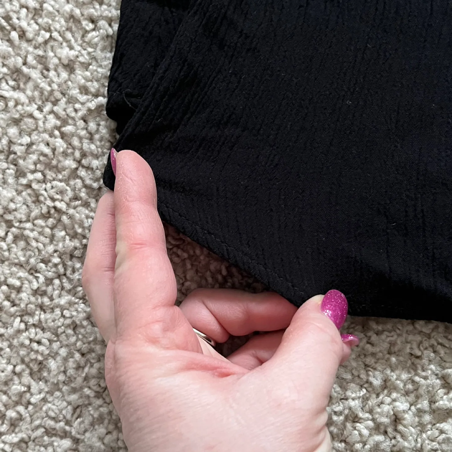 Forever 21 Black Lace Top Size Small image indicator(9)