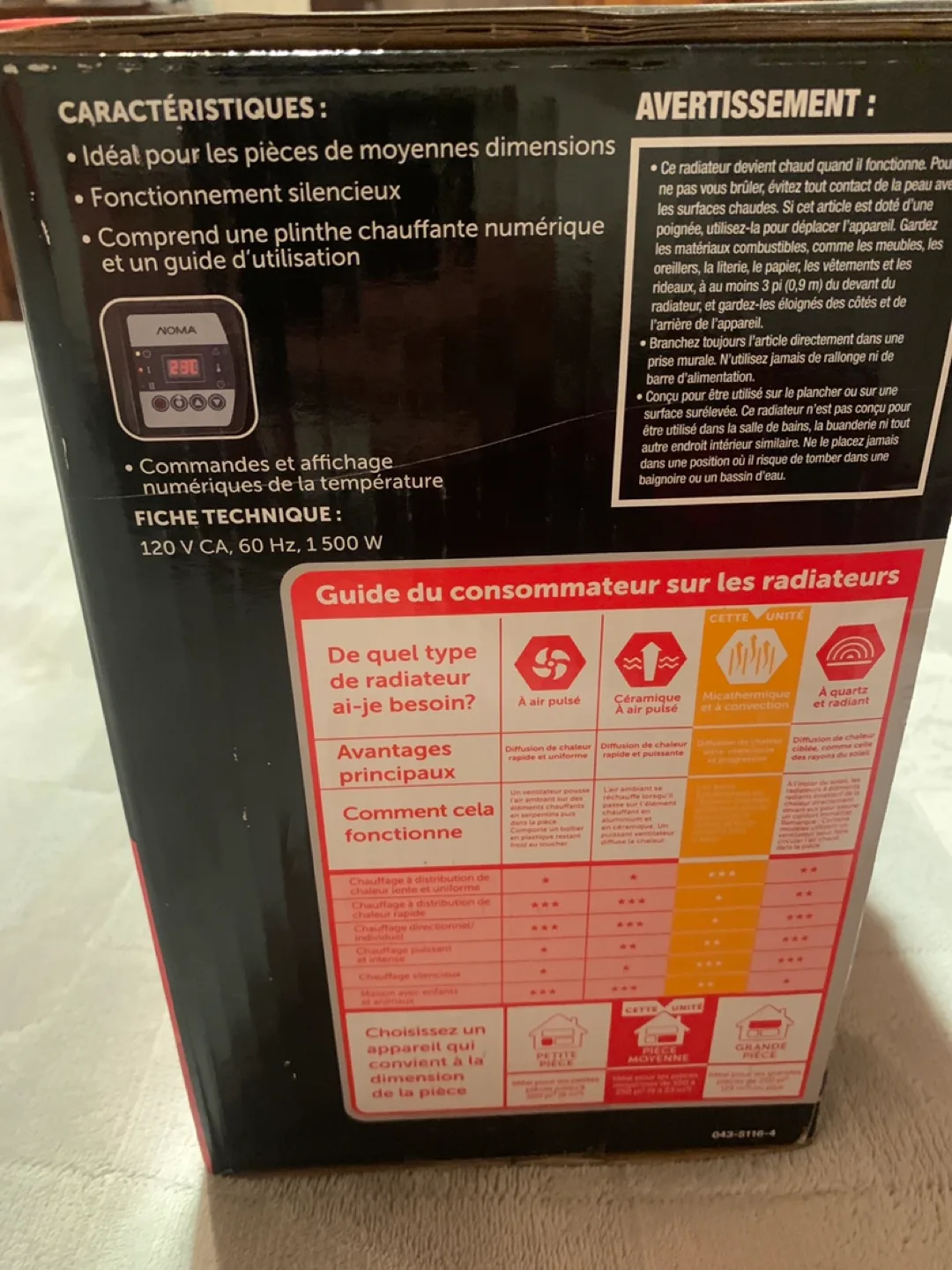 NOMA Digital Baseboard Heater - New in Box image indicator(2)