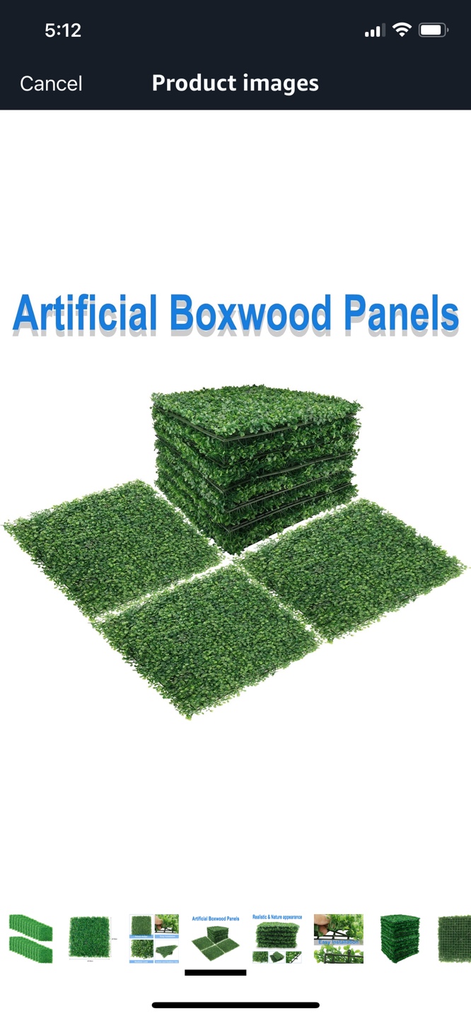 Artificial Boxwood Panels - 20x20cm, Set of 20 - photo 4