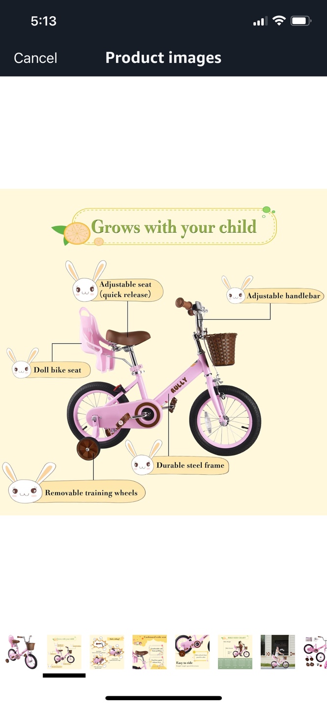 Rully Kids' Bike - Pink 12 Inch - photo 2