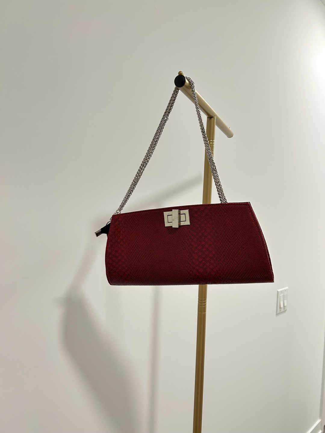 Vintage Burgundy Chain Bag