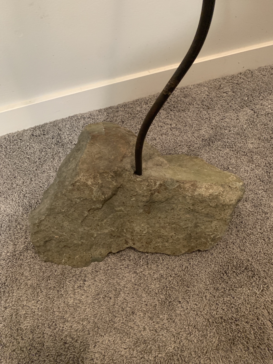 Unique Metal Coat Rack on Stone Base - photo 3