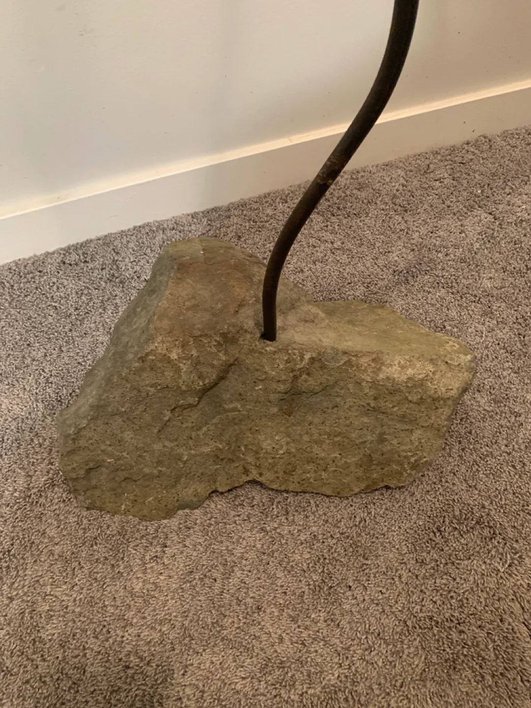 Unique Metal Coat Rack on Stone Base image indicator(3)