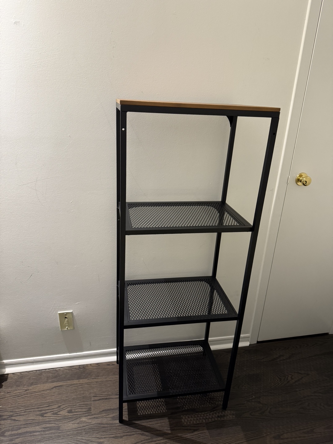 Black Metal 4-Tier Shelving Unit