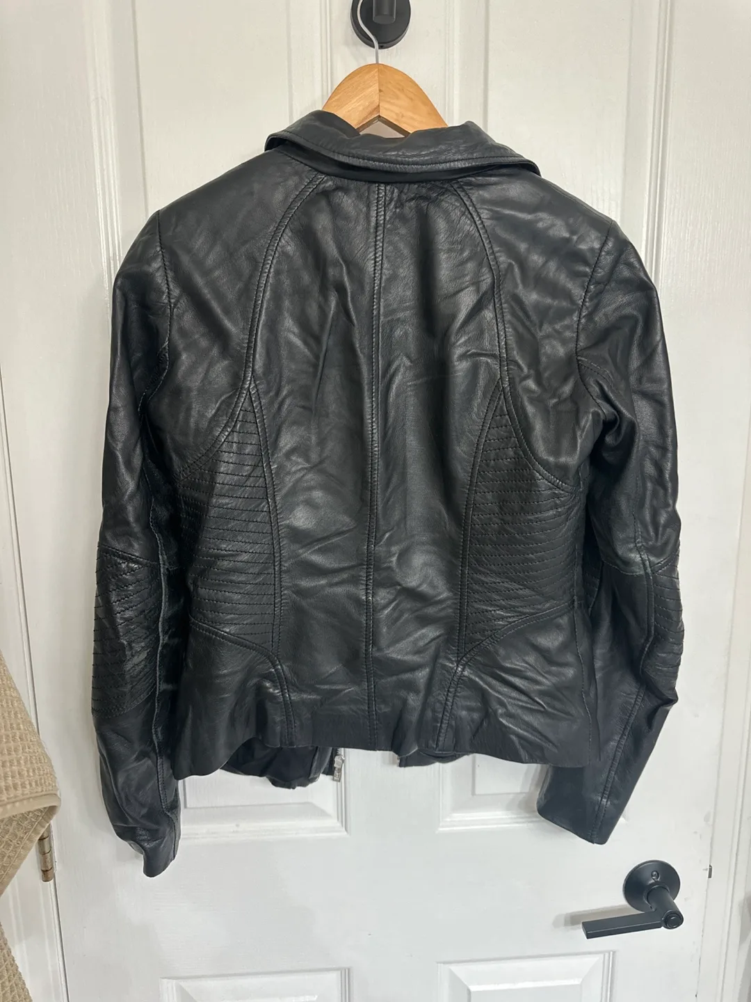 Danier Black Leather Jacket image indicator(2)